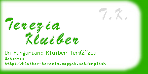 terezia kluiber business card